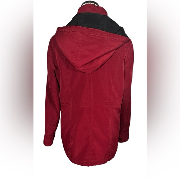 NAUTICA women’s classic Jacket Sz M Lightweight Quilted Lining - Red/Black EUC - Picture 3 of 7